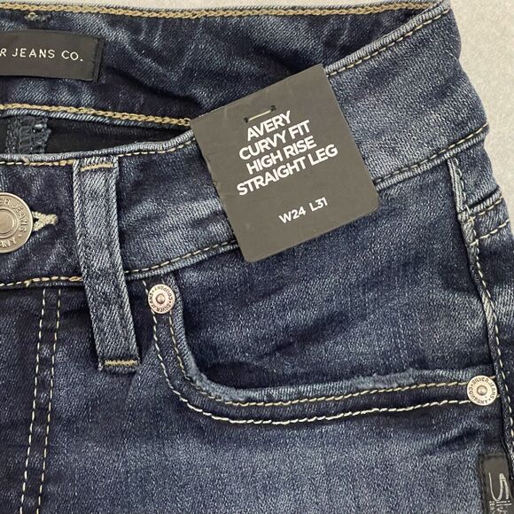 Silver Jeans Womans Size 24x31 Indigo Blue Avery Straight Curvy High Rise - Picture 10 of 16